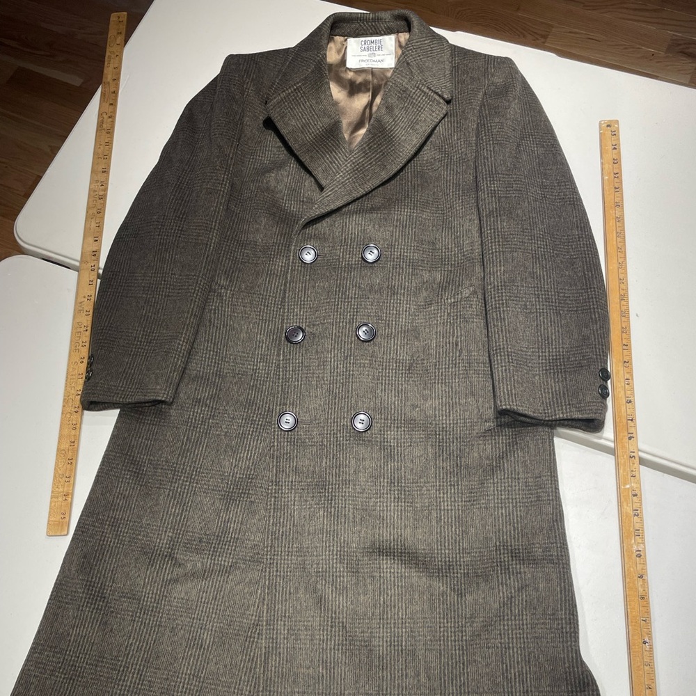 Vintage Crombie size 52/42 (large slim) Overcoat made by Freedman Tailors